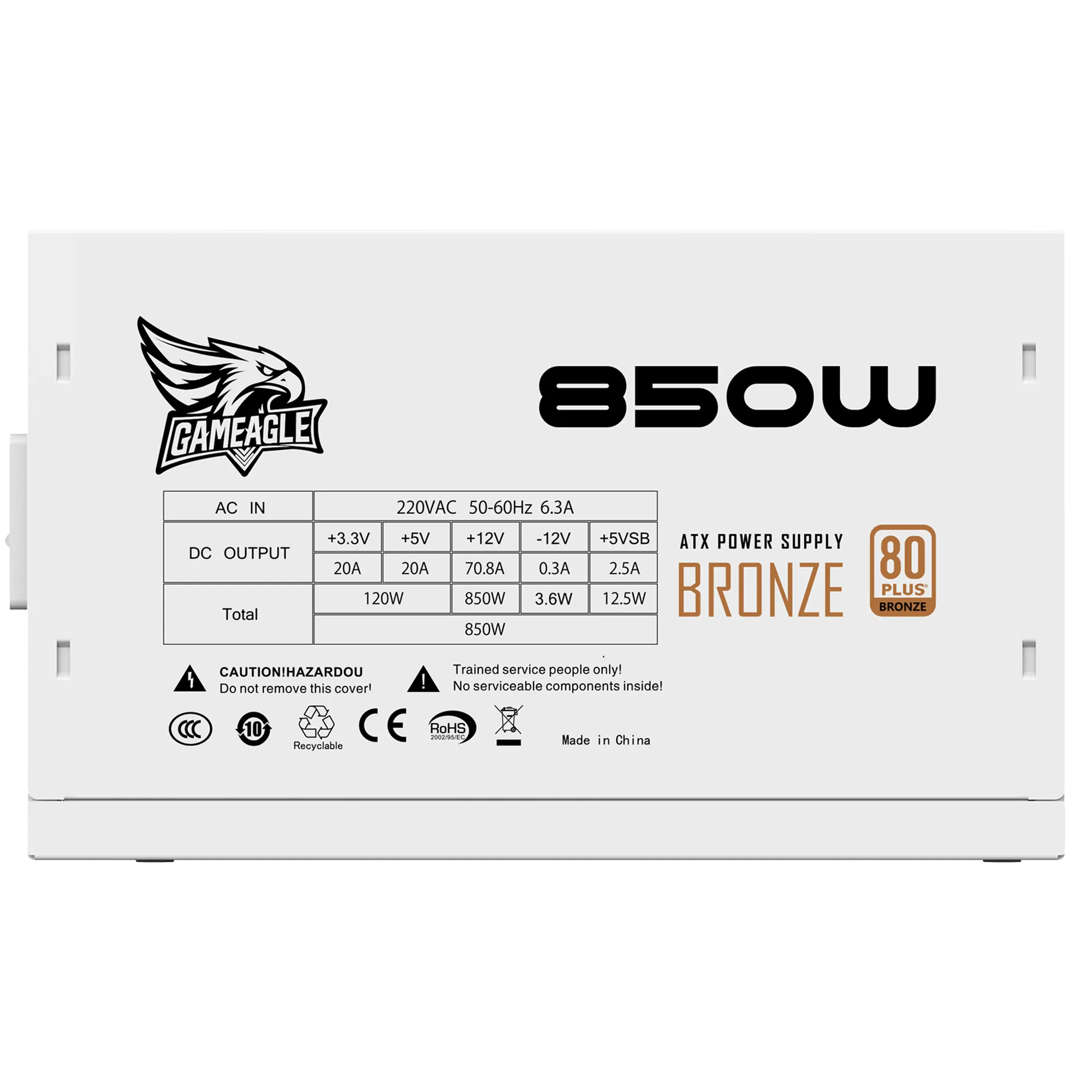 850W 80+ Bronz Power Psu (Beyaz)