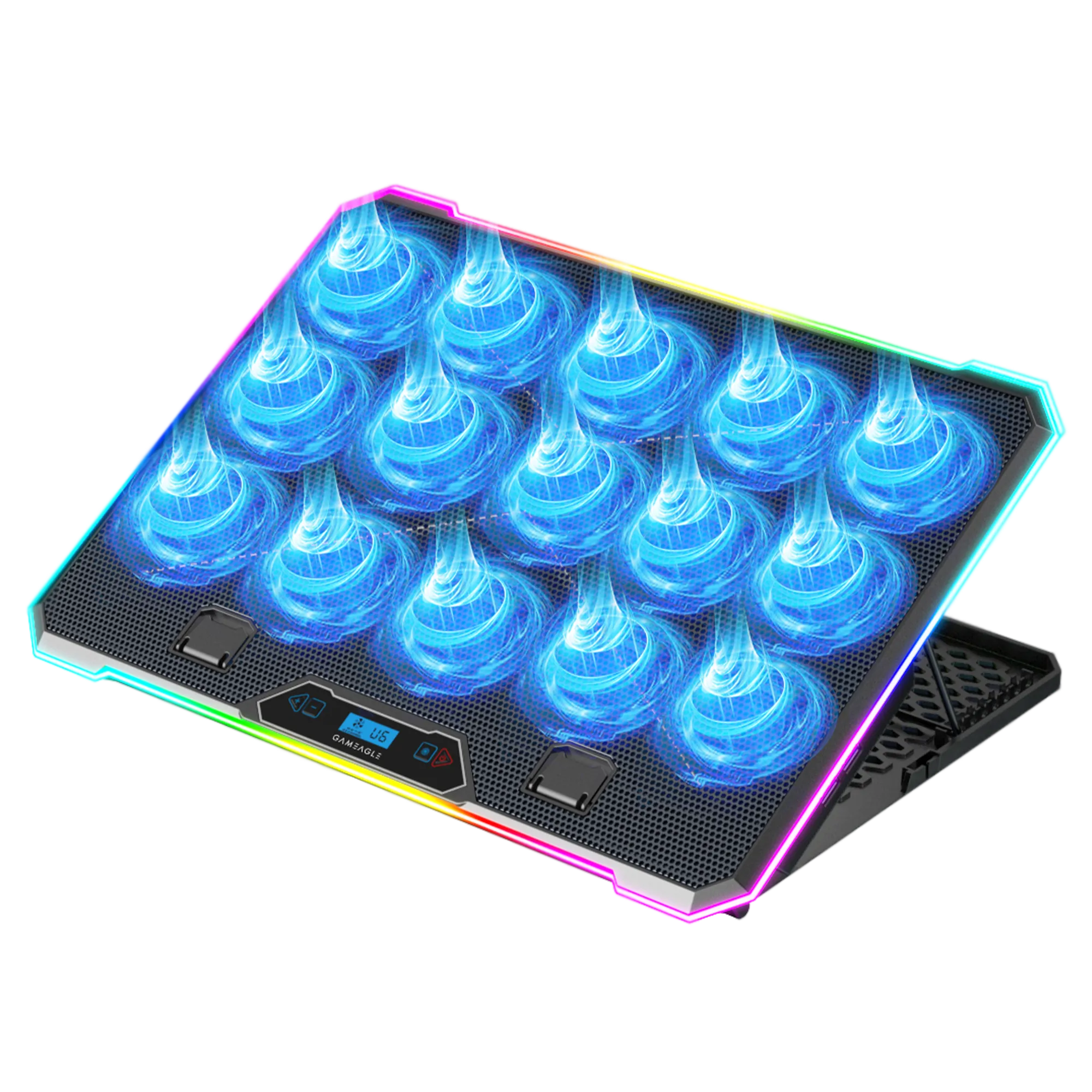 Aero Storm V15 RGB 15 Fanlı 10 RGB Modlu 9-17.3'' Notebook Soğutucu thumbnail 2