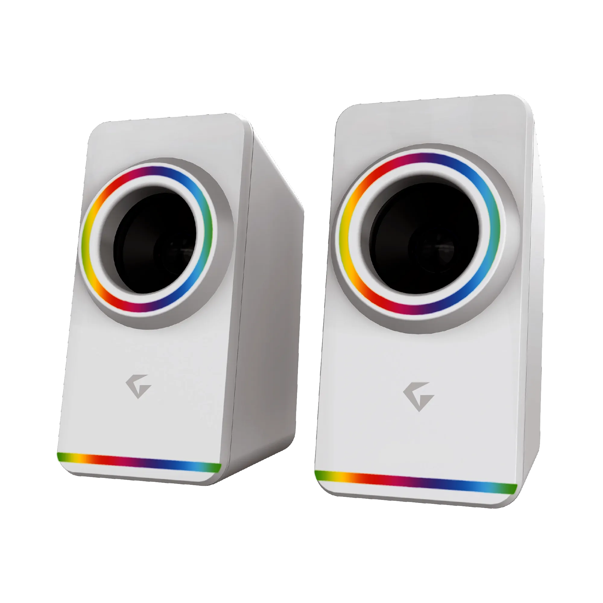  Alya RGB Kablolu 6W Ses Ayar Butonlu Oyuncu Hoparlörü Beyaz