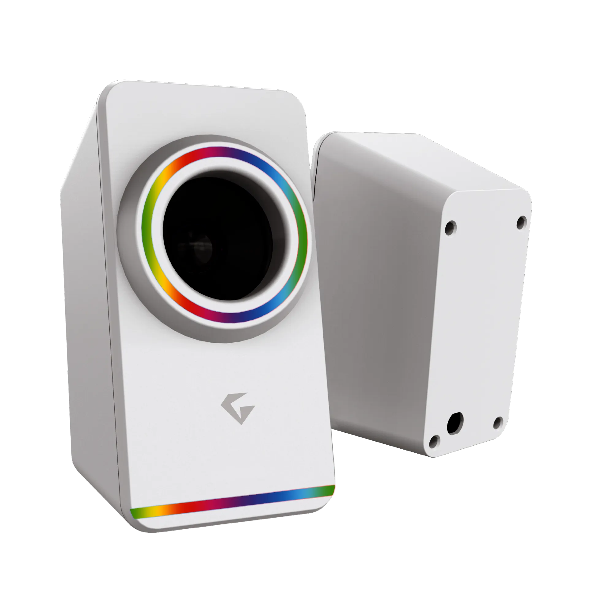  Alya RGB Kablolu 6W Ses Ayar Butonlu Oyuncu Hoparlörü Beyaz thumbnail 2