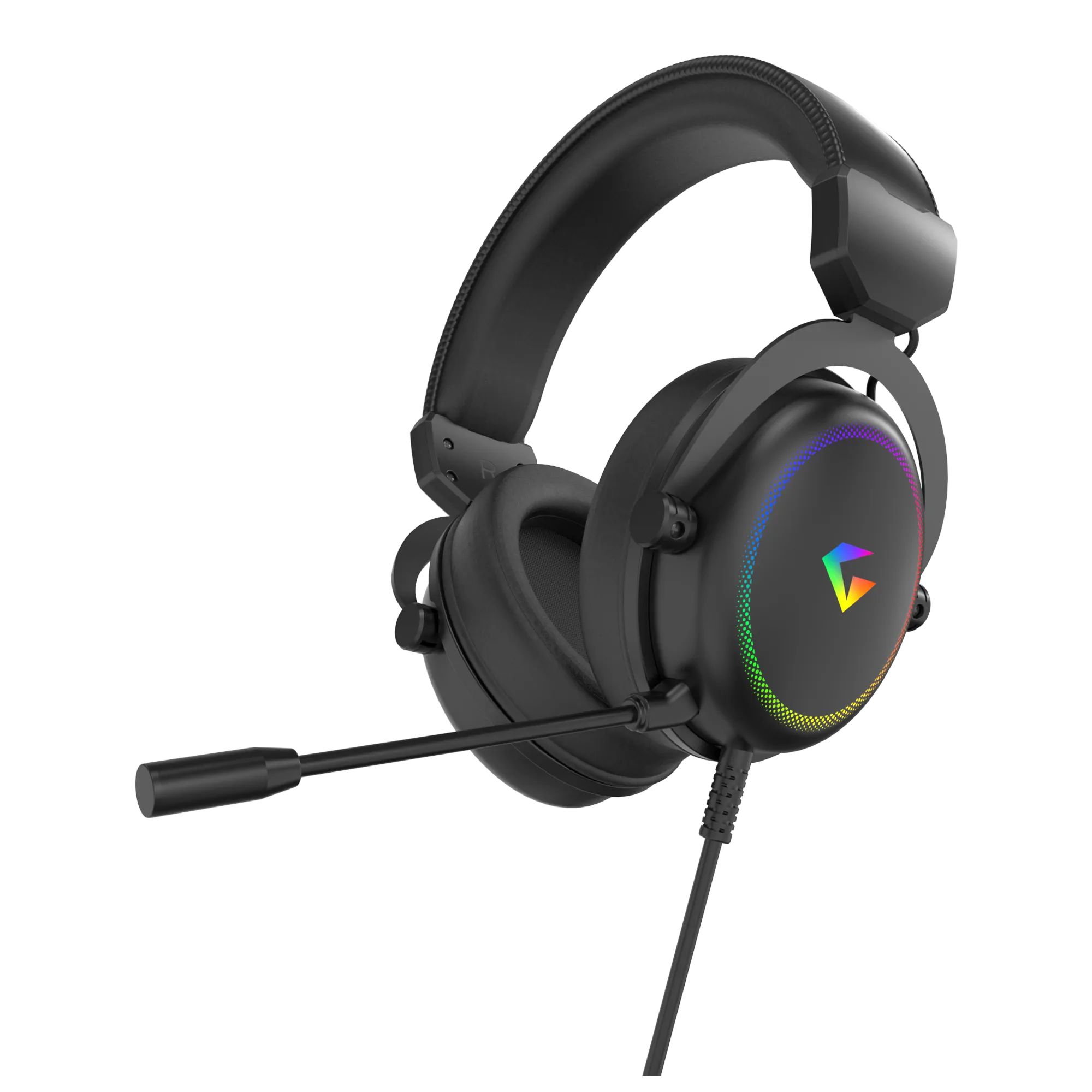 Auralis 7.1 RGB Kablolu Mikrofonlu Profesyonel Oyuncu Kulaklığı Siyah