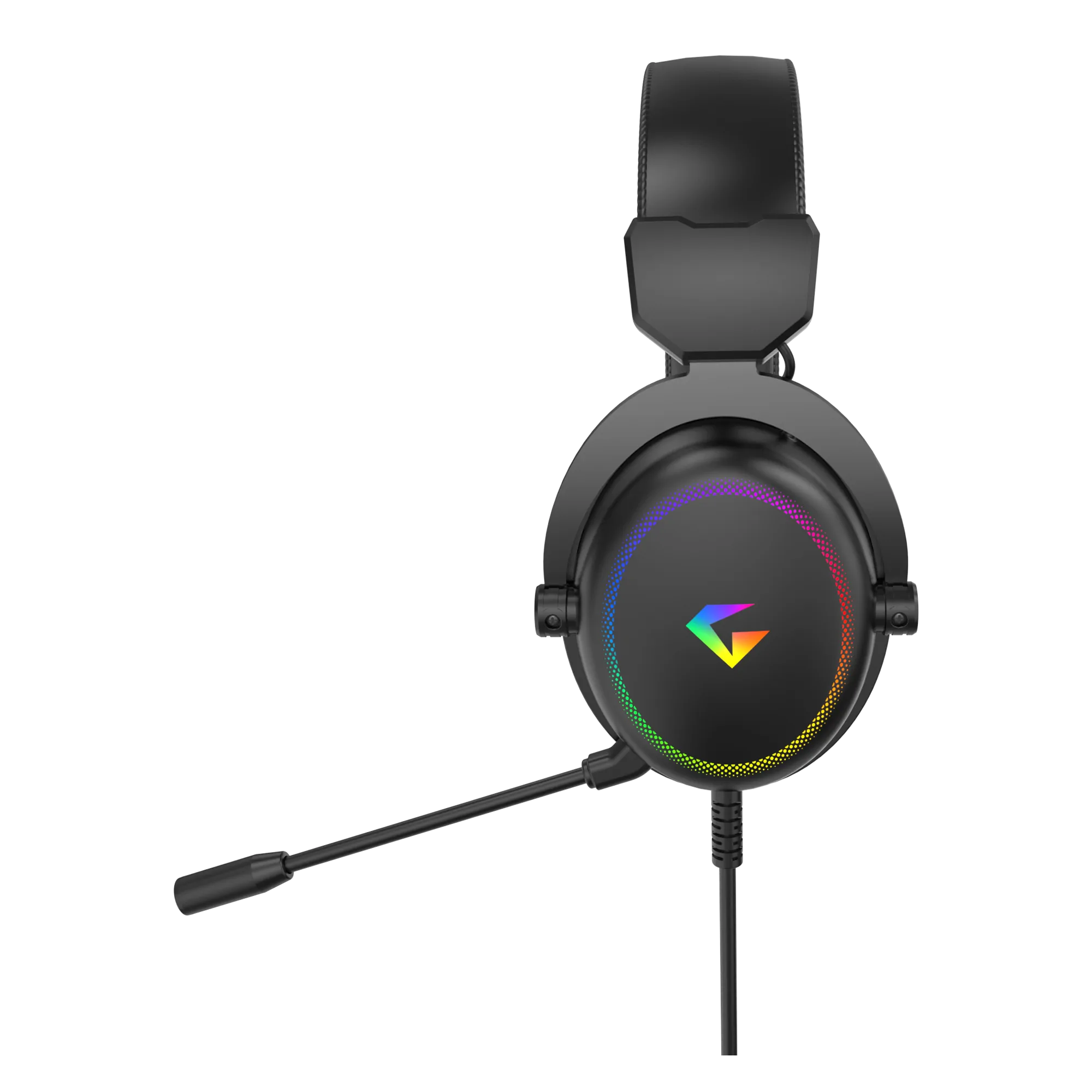 Auralis 7.1 RGB Kablolu Mikrofonlu Profesyonel Oyuncu Kulaklığı Siyah thumbnail 3