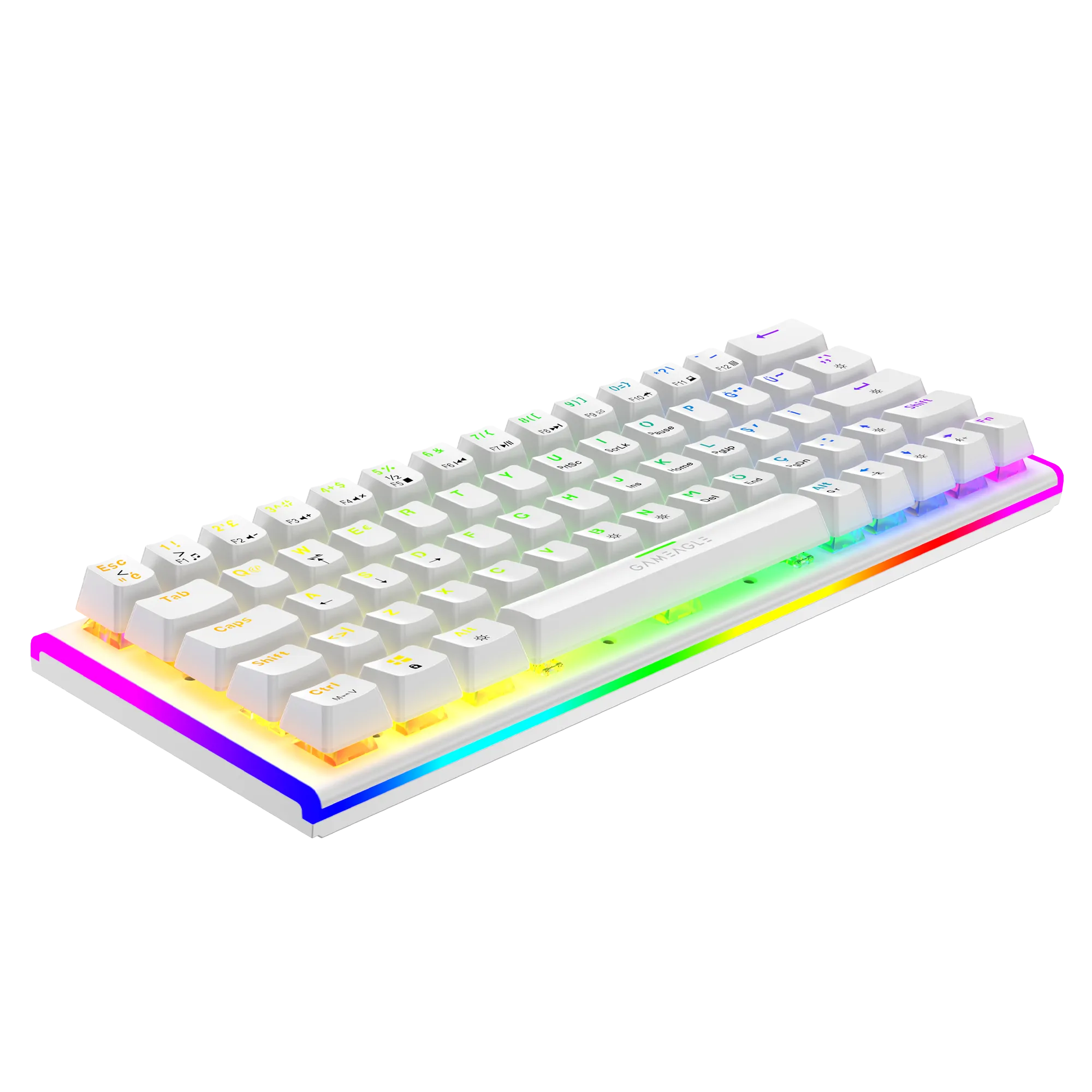 Caladria RGB Kablolu Full Anti-Ghosting Mekanik Oyuncu Klavyesi Beyaz thumbnail 4