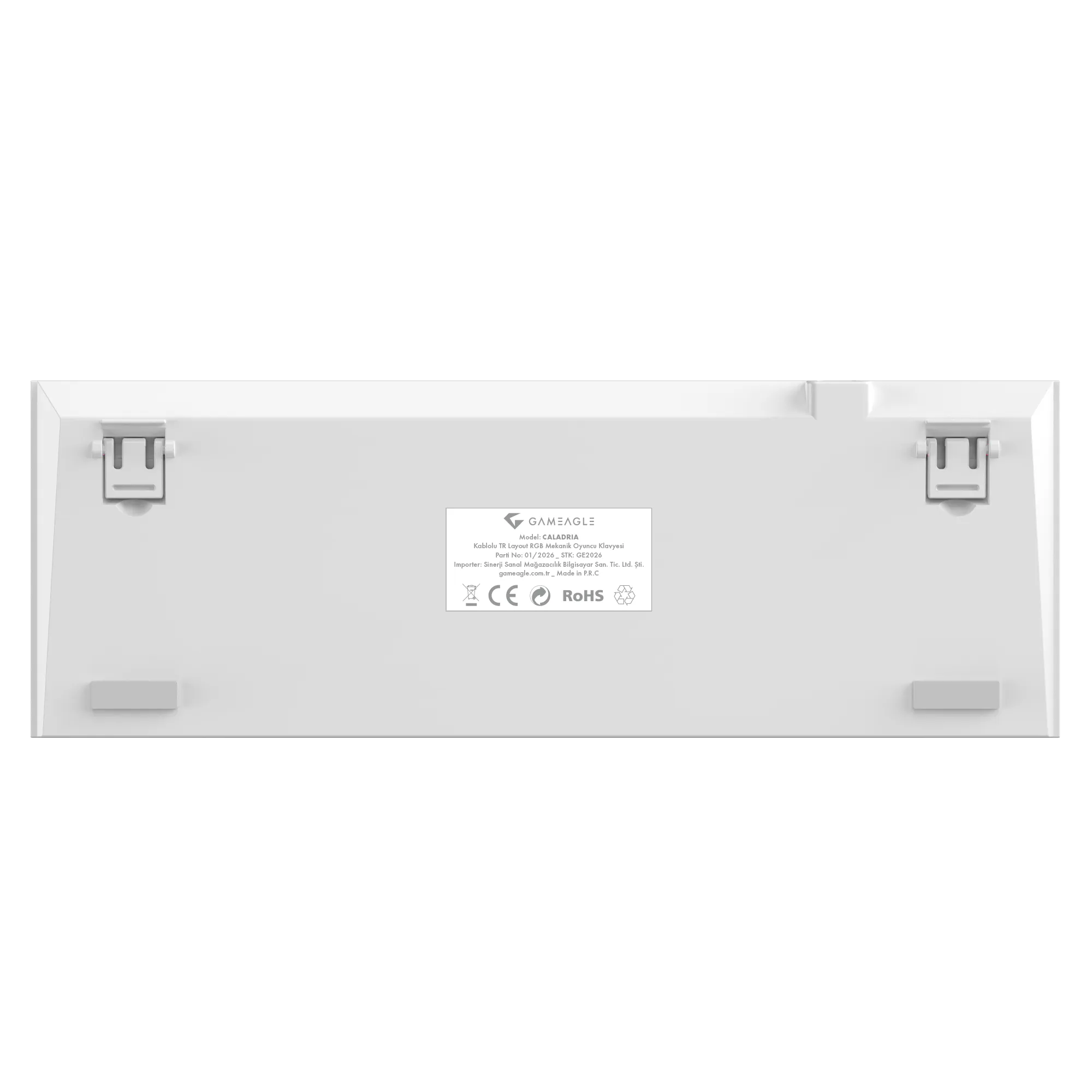 Caladria RGB Kablolu Full Anti-Ghosting Mekanik Oyuncu Klavyesi Beyaz thumbnail 5