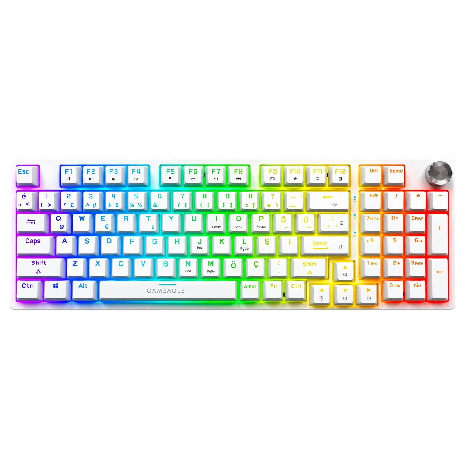 Diablo Rgb Kablolu Mekanik Oyuncu Klavyesi Beyaz
