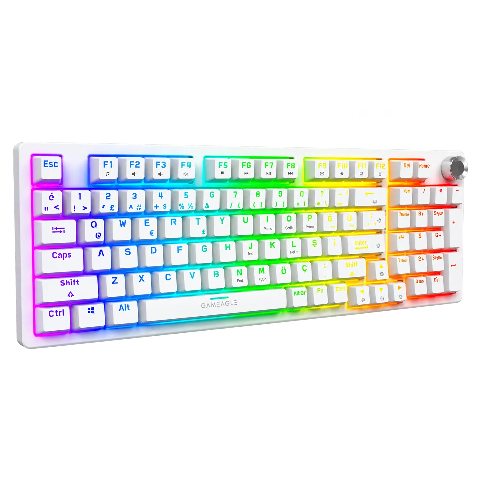 Diablo Rgb Kablolu Mekanik Oyuncu Klavyesi Beyaz thumbnail 3