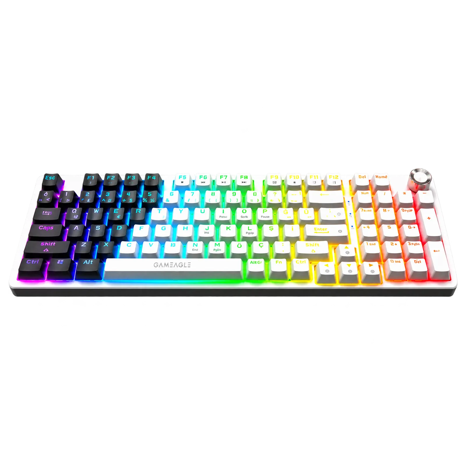 Diablo Rgb Kablolu Mekanik Oyuncu Klavyesi Beyaz/Siyah thumbnail 2