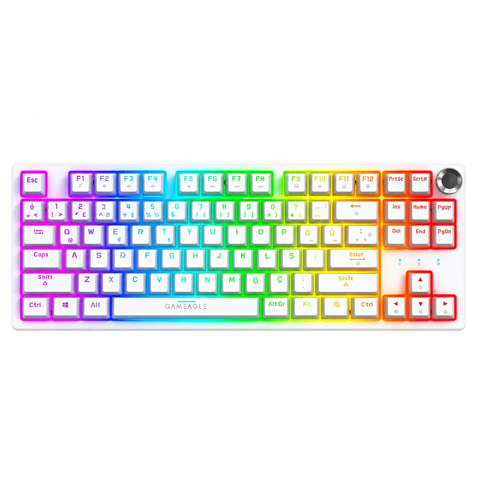 Dryo Rgb Kablolu Mekanik Oyuncu Klavyesi Beyaz