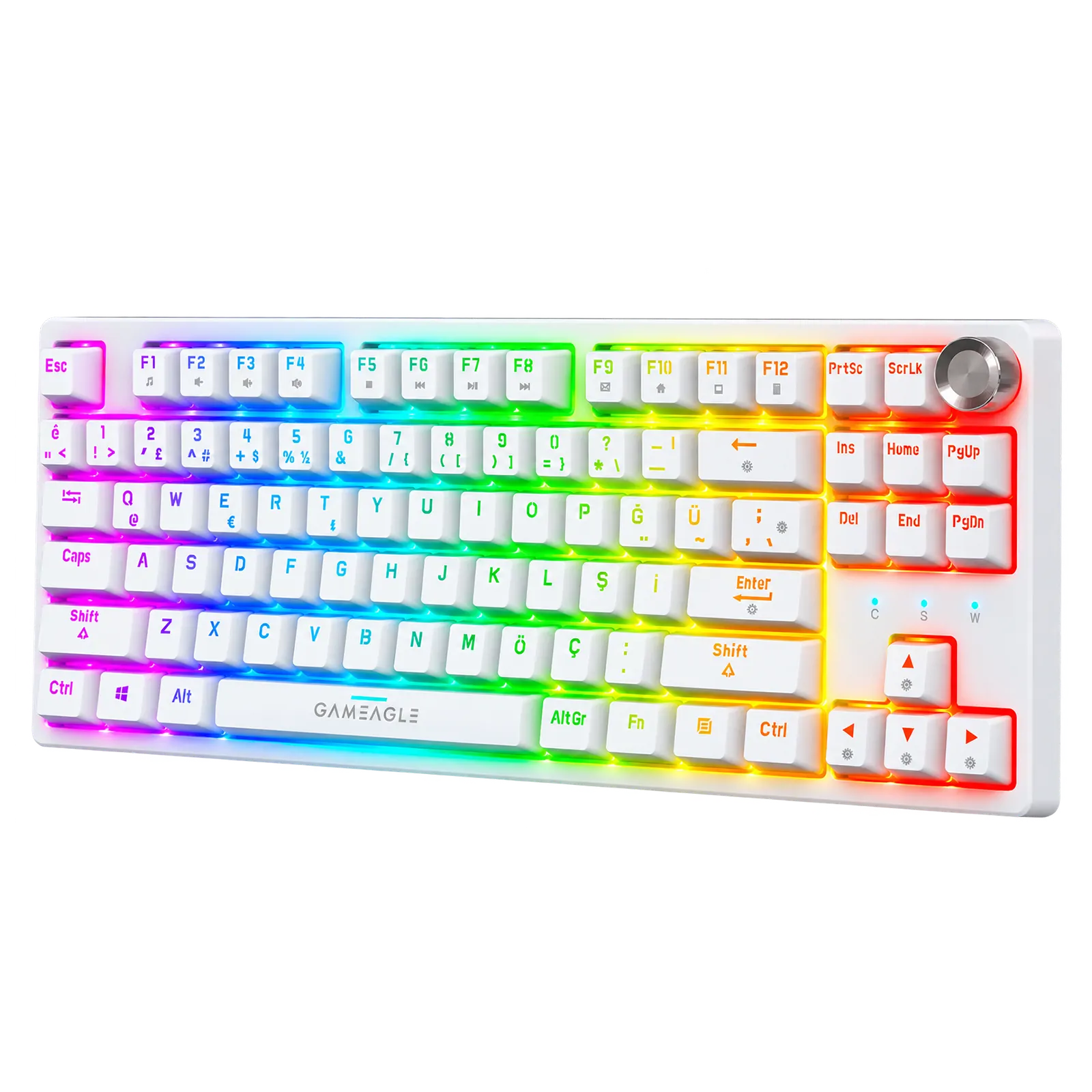 Dryo Rgb Kablolu Mekanik Oyuncu Klavyesi Beyaz thumbnail 3
