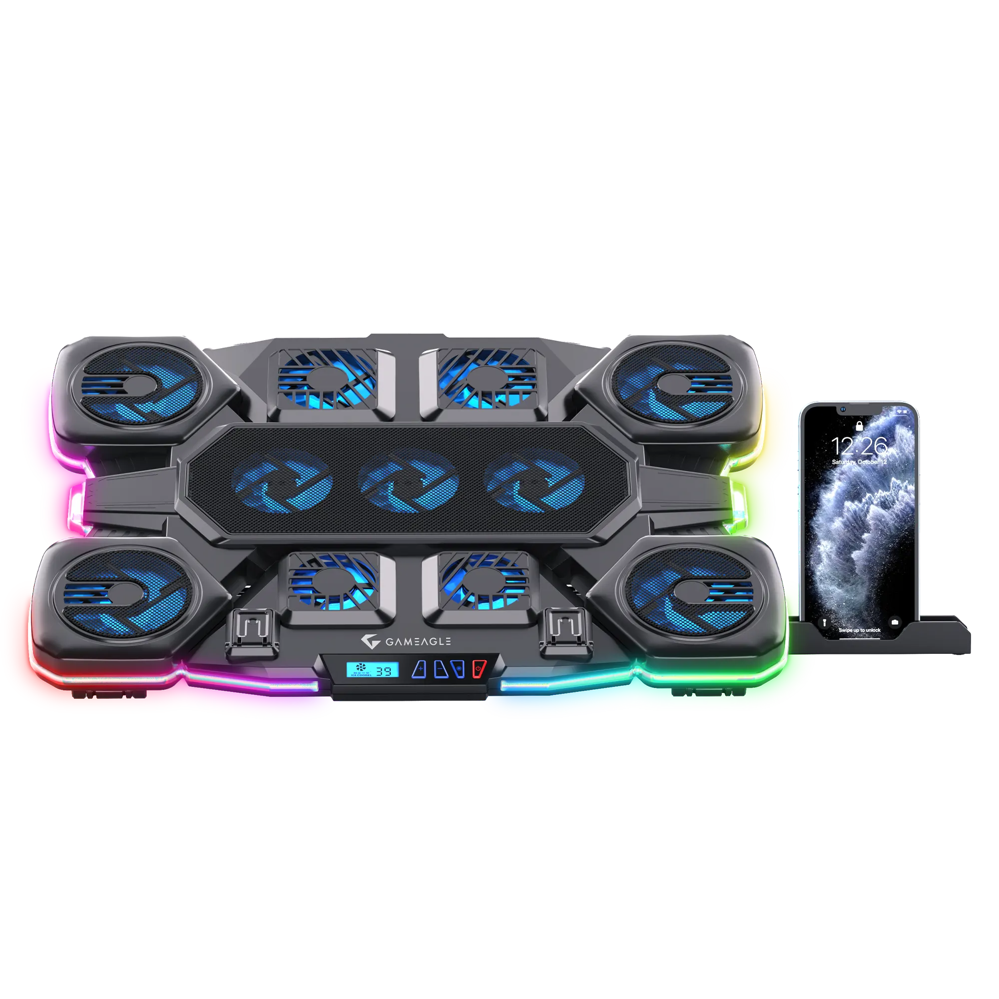 Eagle Vortex K11 RGB 11 Fanlı 10 RGB Modlu 9-17.3'' Notebook Soğutucu thumbnail 2