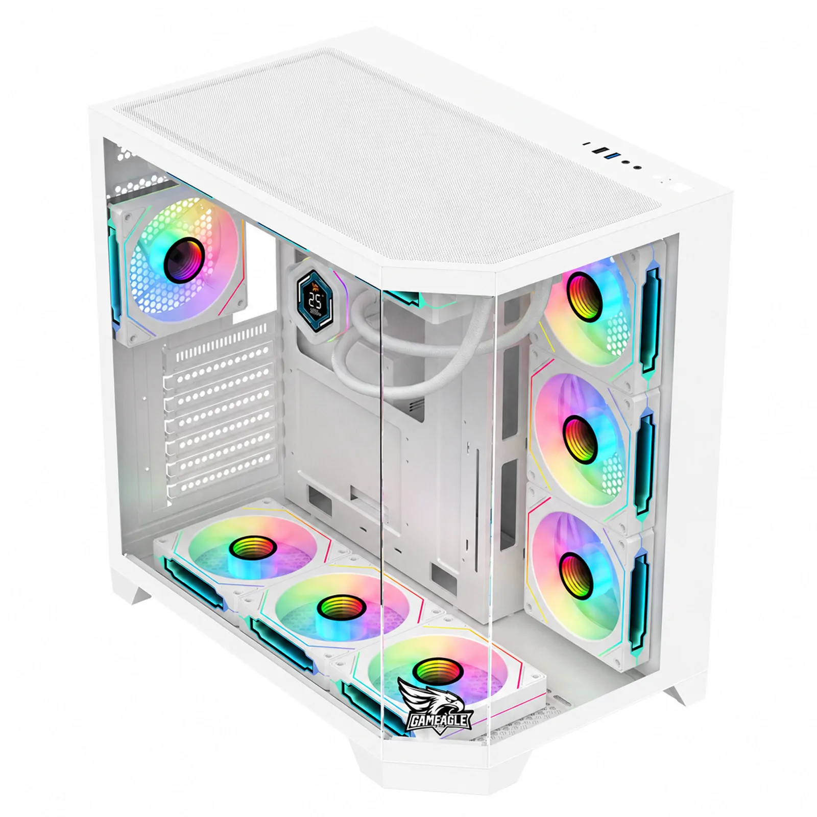 Edge 7 ARGB Oyuncu PC Kasası 850W Dijital Sıvı Soğutmalı (Beyaz) thumbnail 2