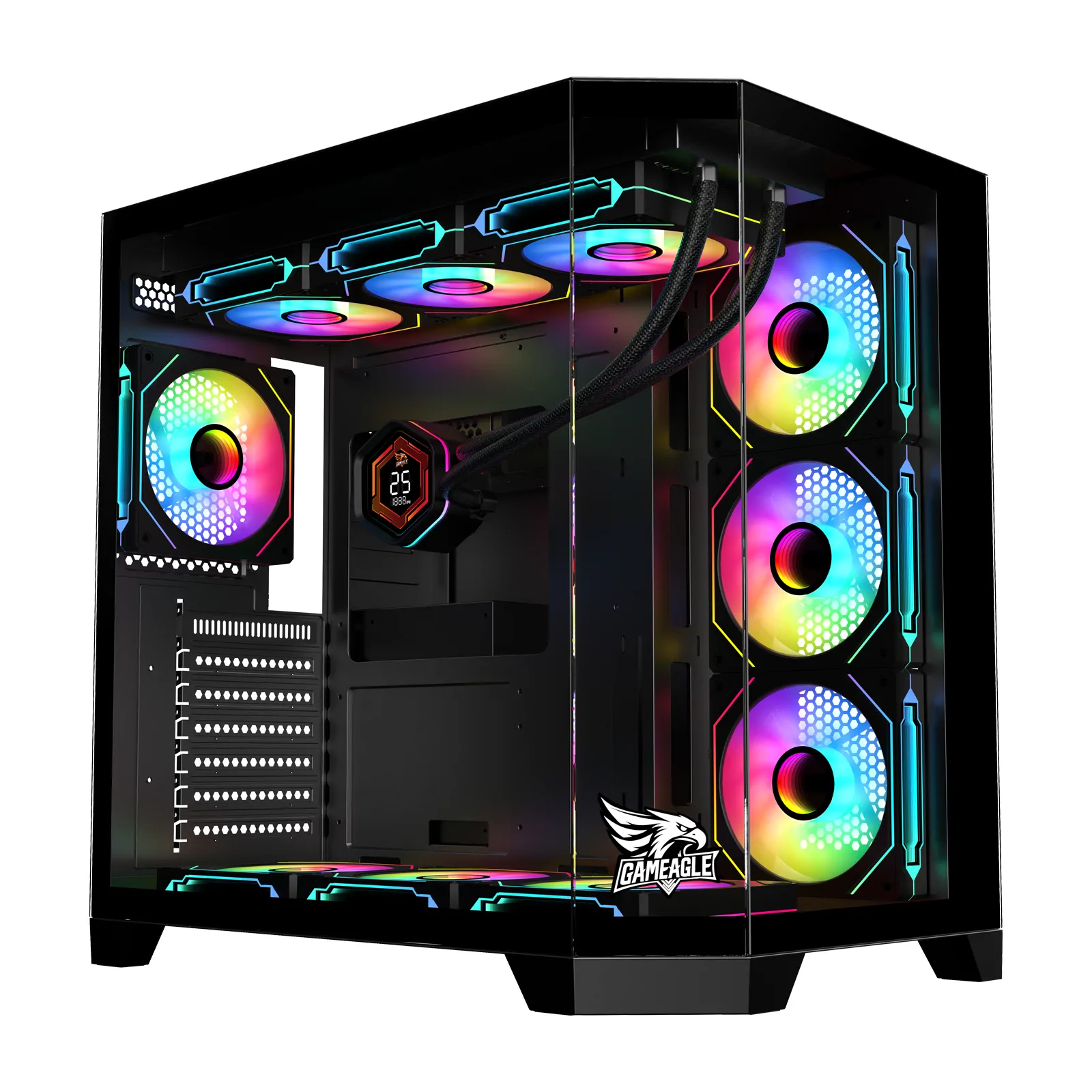 Edge 7 ARGB Oyuncu PC Kasası 850W Dijital Sıvı Soğutmalı (Siyah)