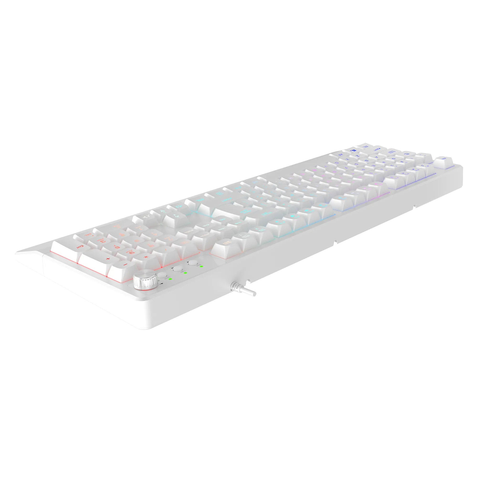 Frost Blade RGB Kablolu Membran Bilek Destekli Oyuncu Klavyesi Beyaz thumbnail 4