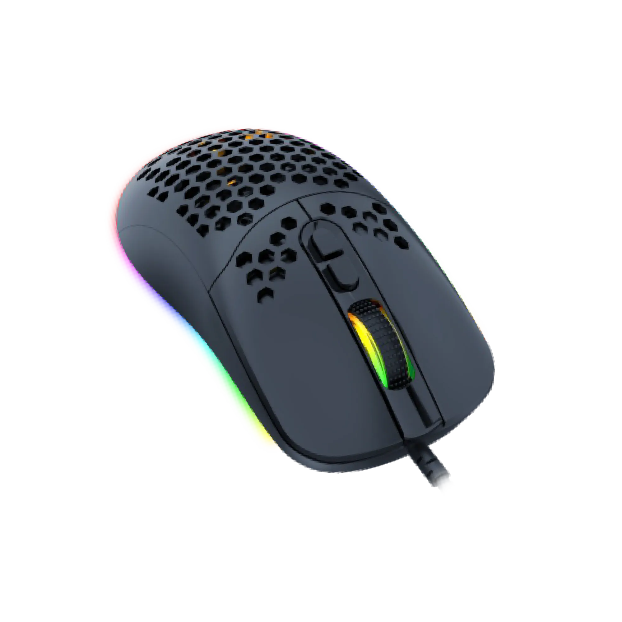 GE69B Ultra Hafif Kablolu RGB Oyuncu Gaming Optik Mouse (Siyah) thumbnail 3