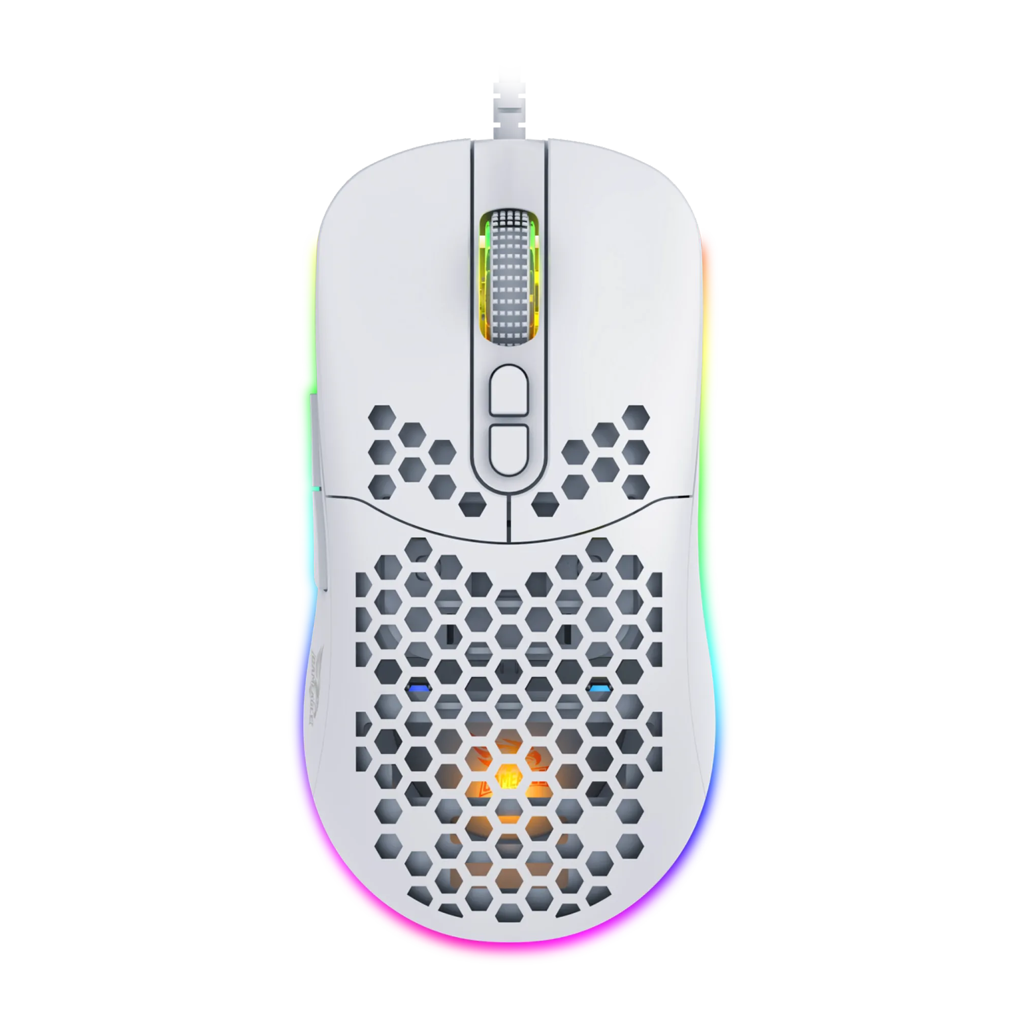 GE69W Ultra Hafif Kablolu RGB Oyuncu Gaming Optik Mouse (Beyaz)