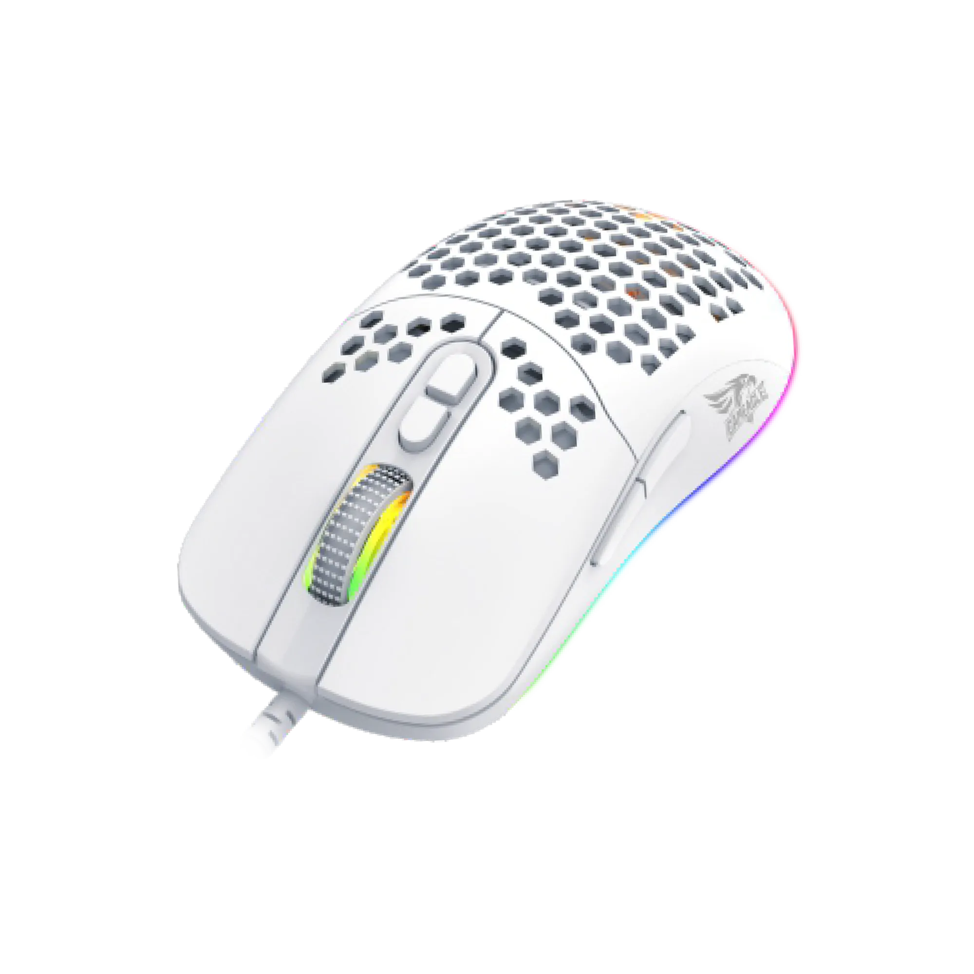GE69W Ultra Hafif Kablolu RGB Oyuncu Gaming Optik Mouse (Beyaz) thumbnail 2