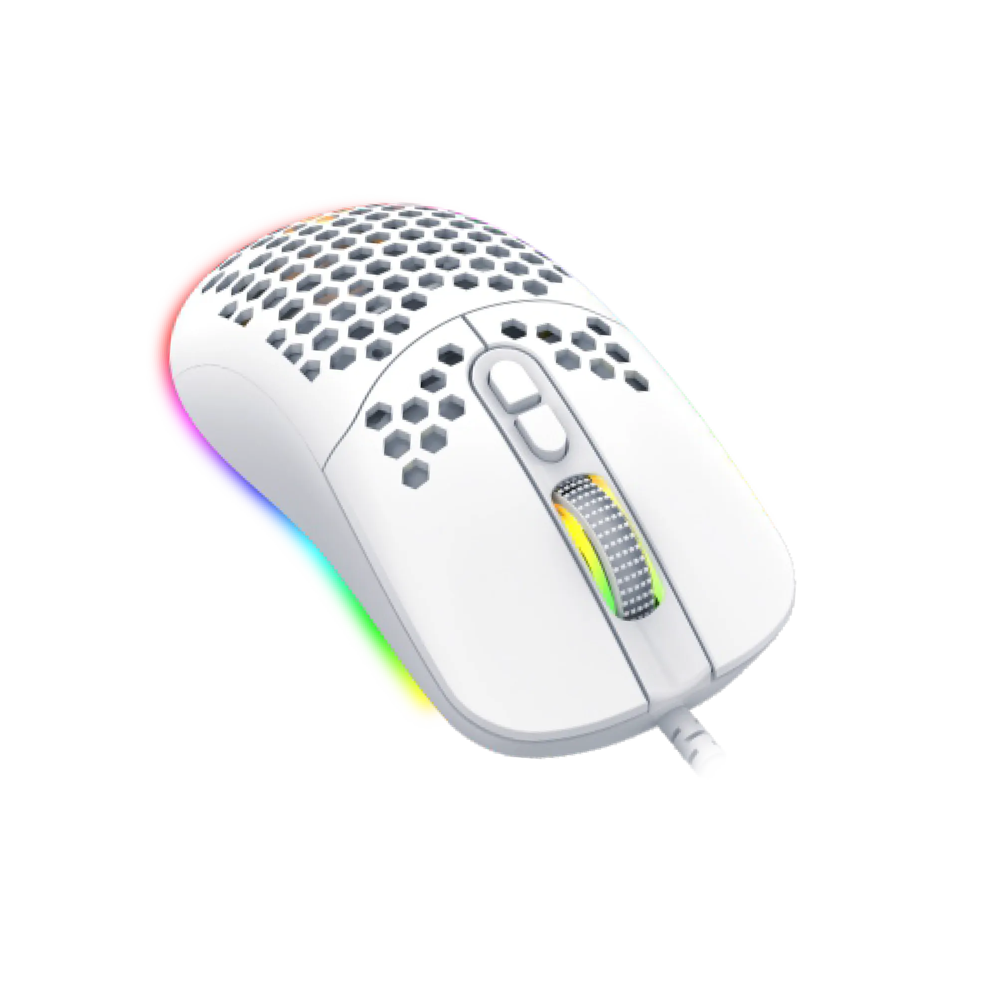 GE69W Ultra Hafif Kablolu RGB Oyuncu Gaming Optik Mouse (Beyaz) thumbnail 3