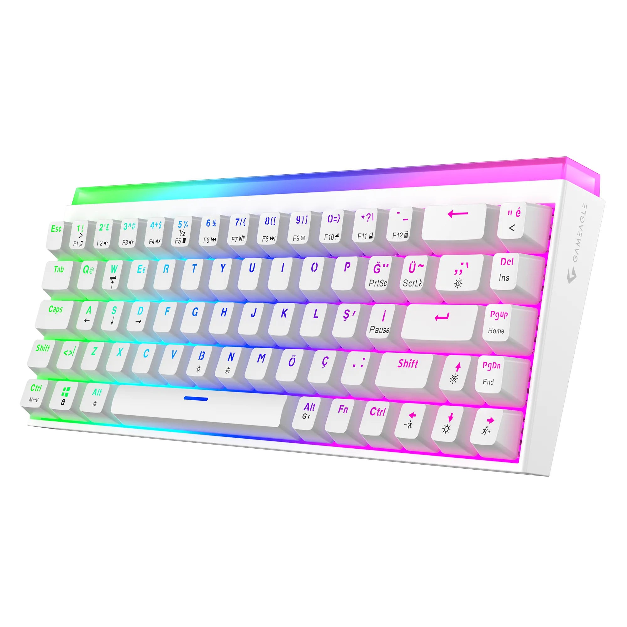 Hera RGB Kablolu Full Anti-Ghosting Mekanik Oyuncu Klavyesi Beyaz