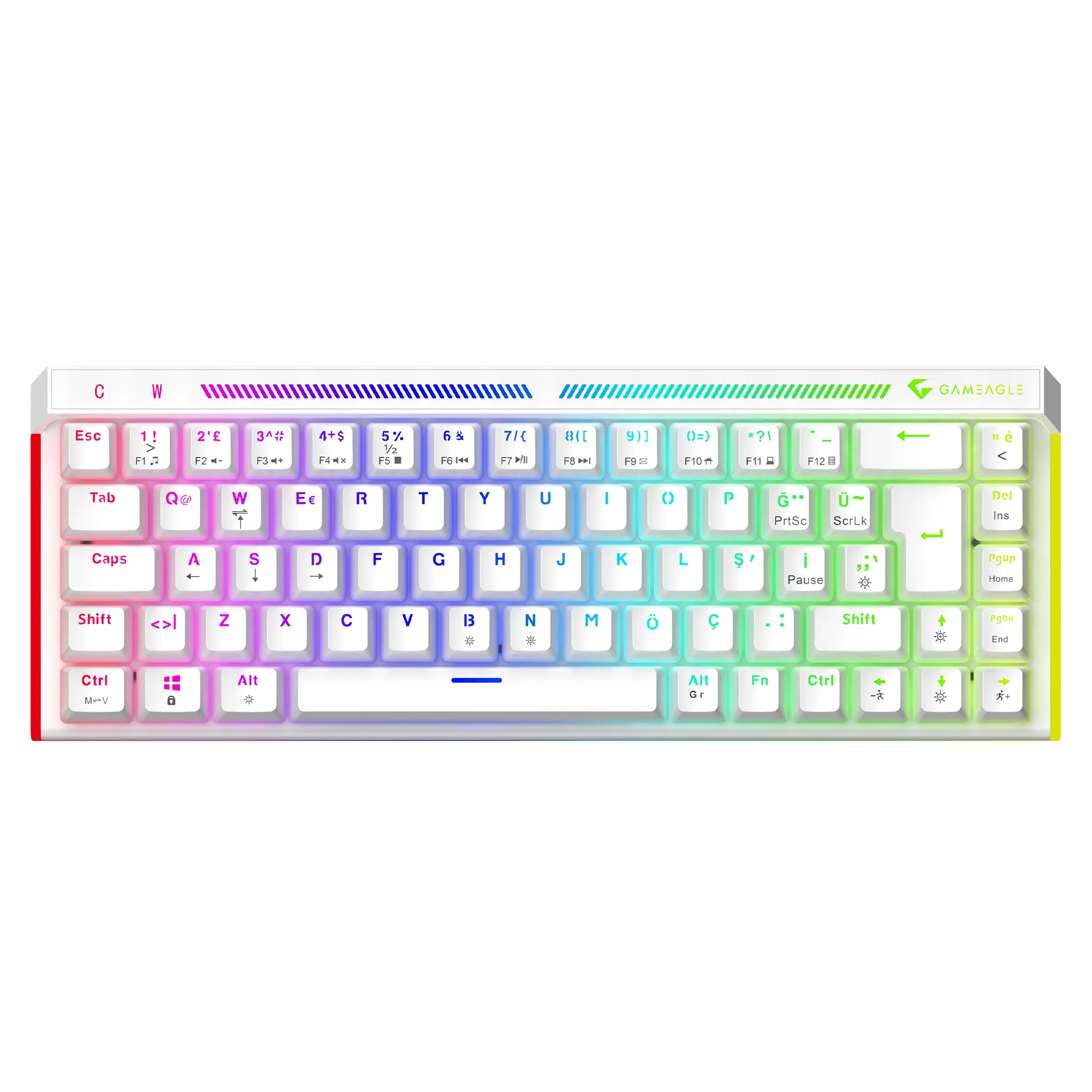 Nebula RGB Kablolu Full Anti-Ghosting Mekanik Oyuncu Klavyesi Beyaz thumbnail 2