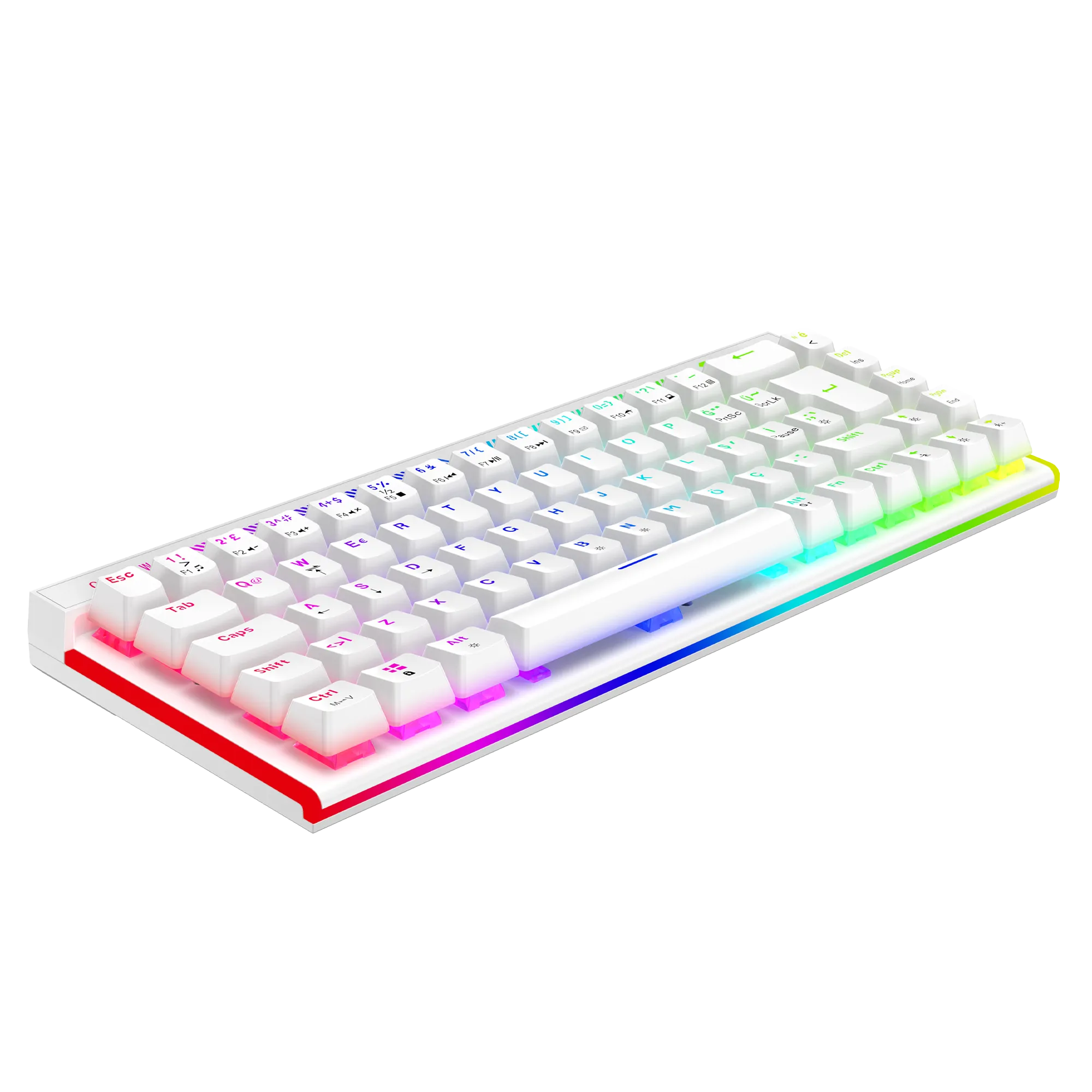 Nebula RGB Kablolu Full Anti-Ghosting Mekanik Oyuncu Klavyesi Beyaz thumbnail 4
