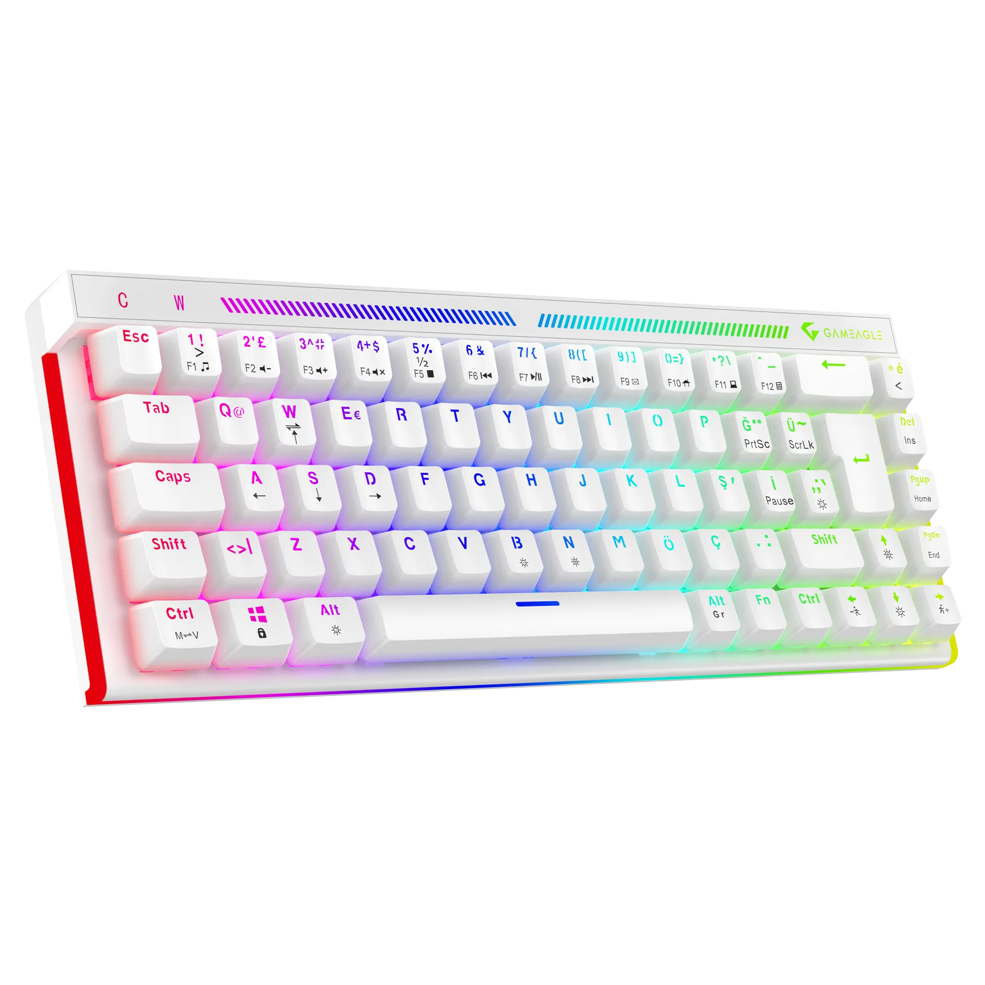 Nebula RGB Kablolu Full Anti-Ghosting Mekanik Oyuncu Klavyesi Beyaz thumbnail 5