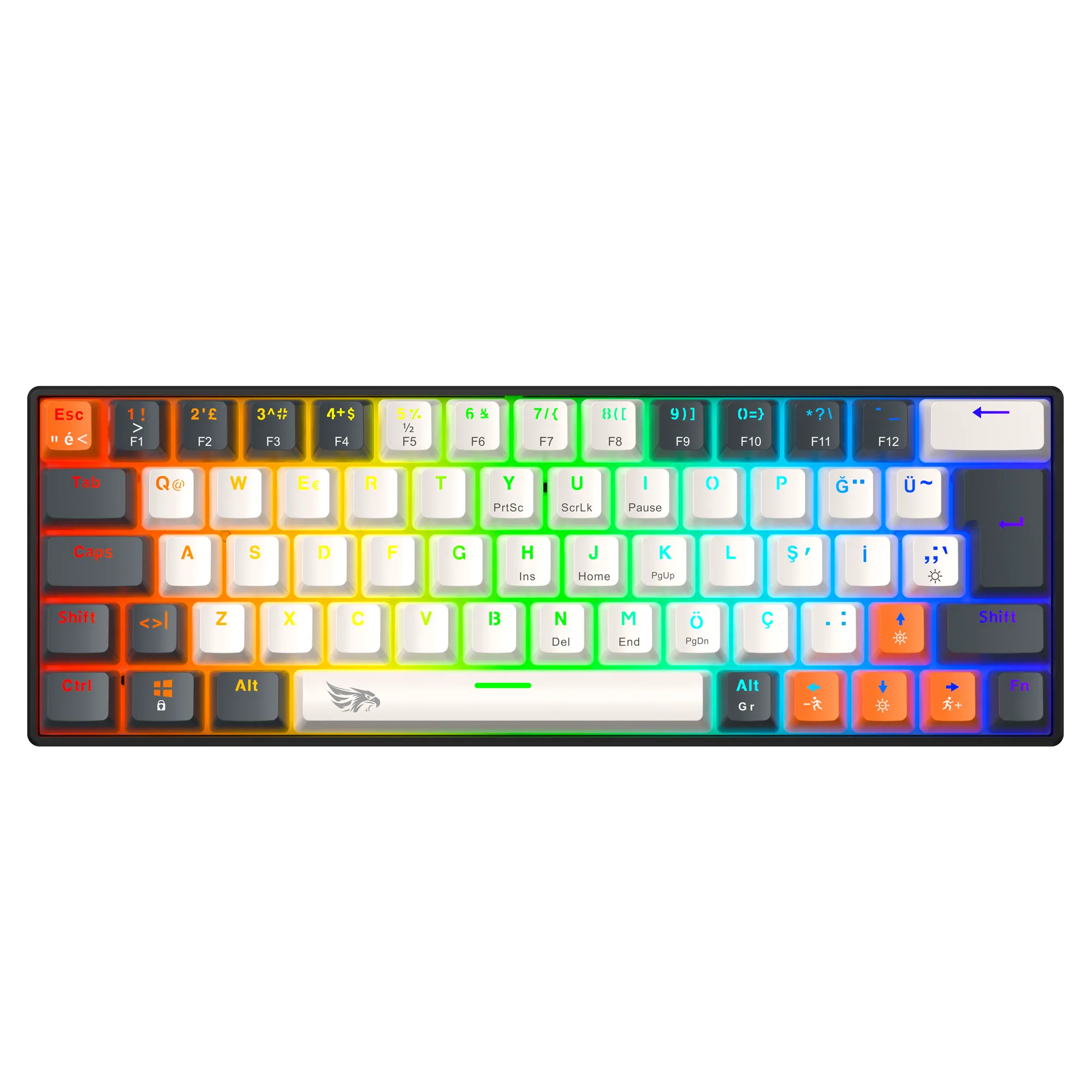 Neopulse Mekanik Kablolu Işıklı Klavye Beyaz (Blue Switch)