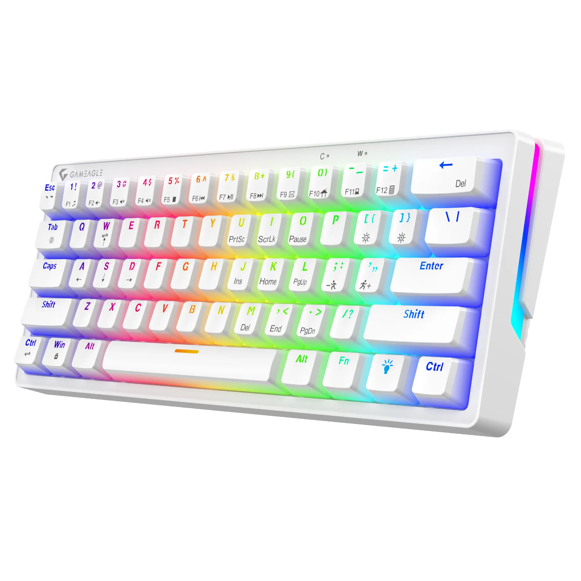 Poseidon RGB Kablolu Full Anti-Ghosting Mekanik Oyuncu Klavyesi Beyaz