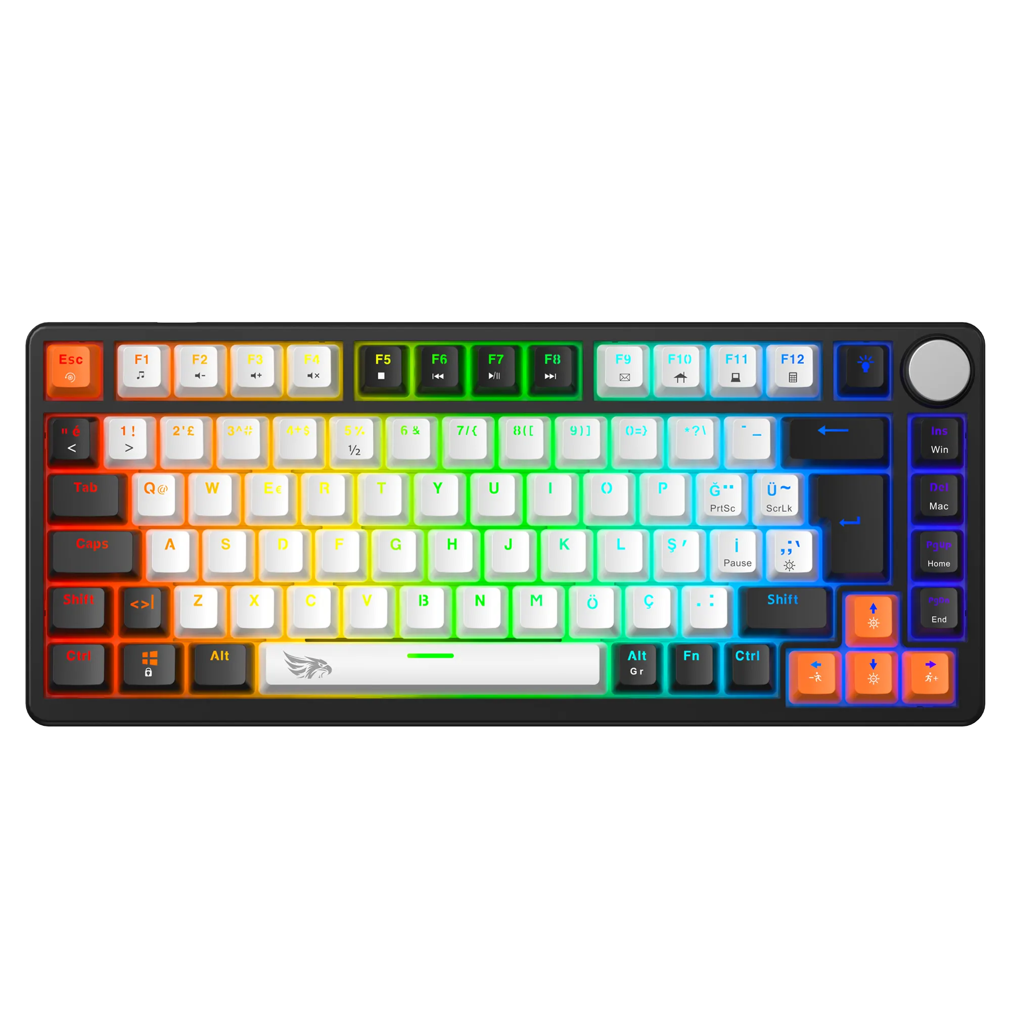  Strike Compact Mekanik Kablolu Işıklı Klavye Beyaz (Blue Switch)