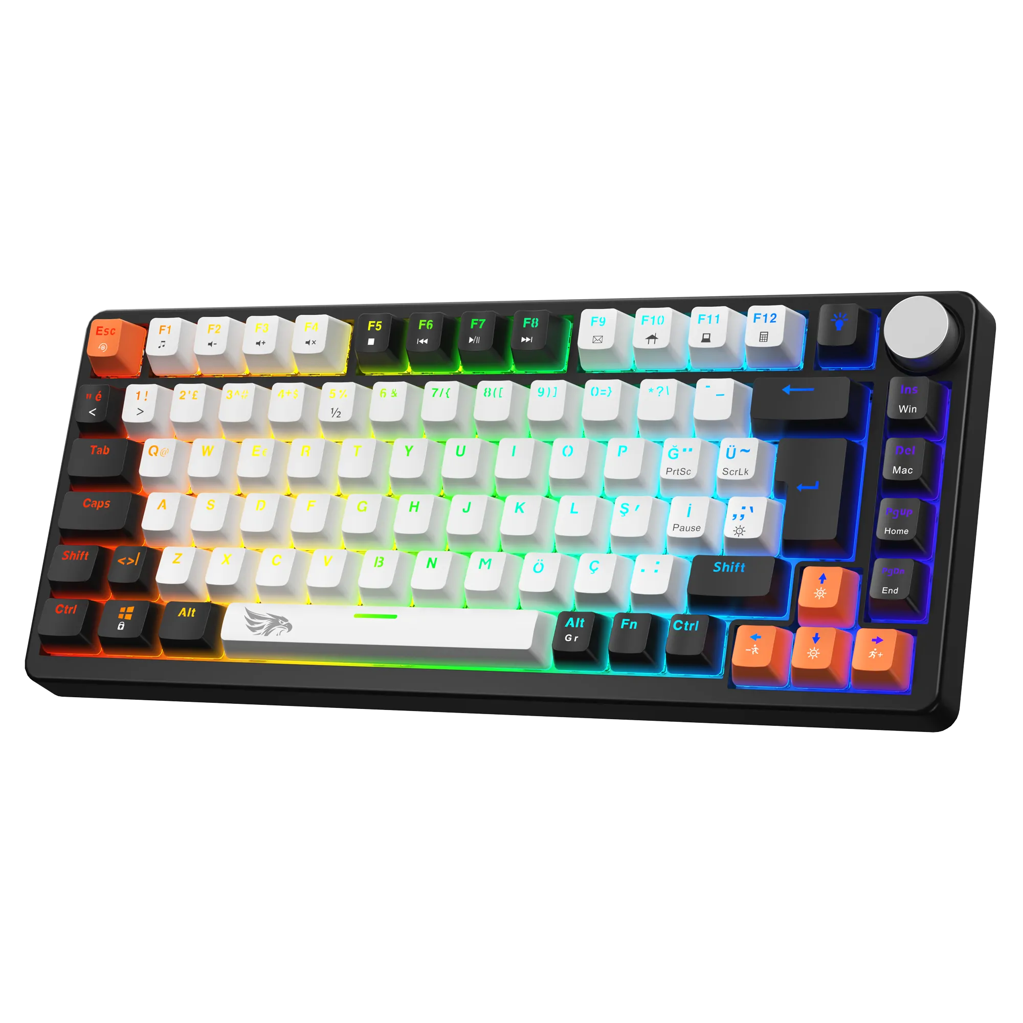  Strike Compact Mekanik Kablolu Işıklı Klavye Beyaz (Blue Switch) thumbnail 2