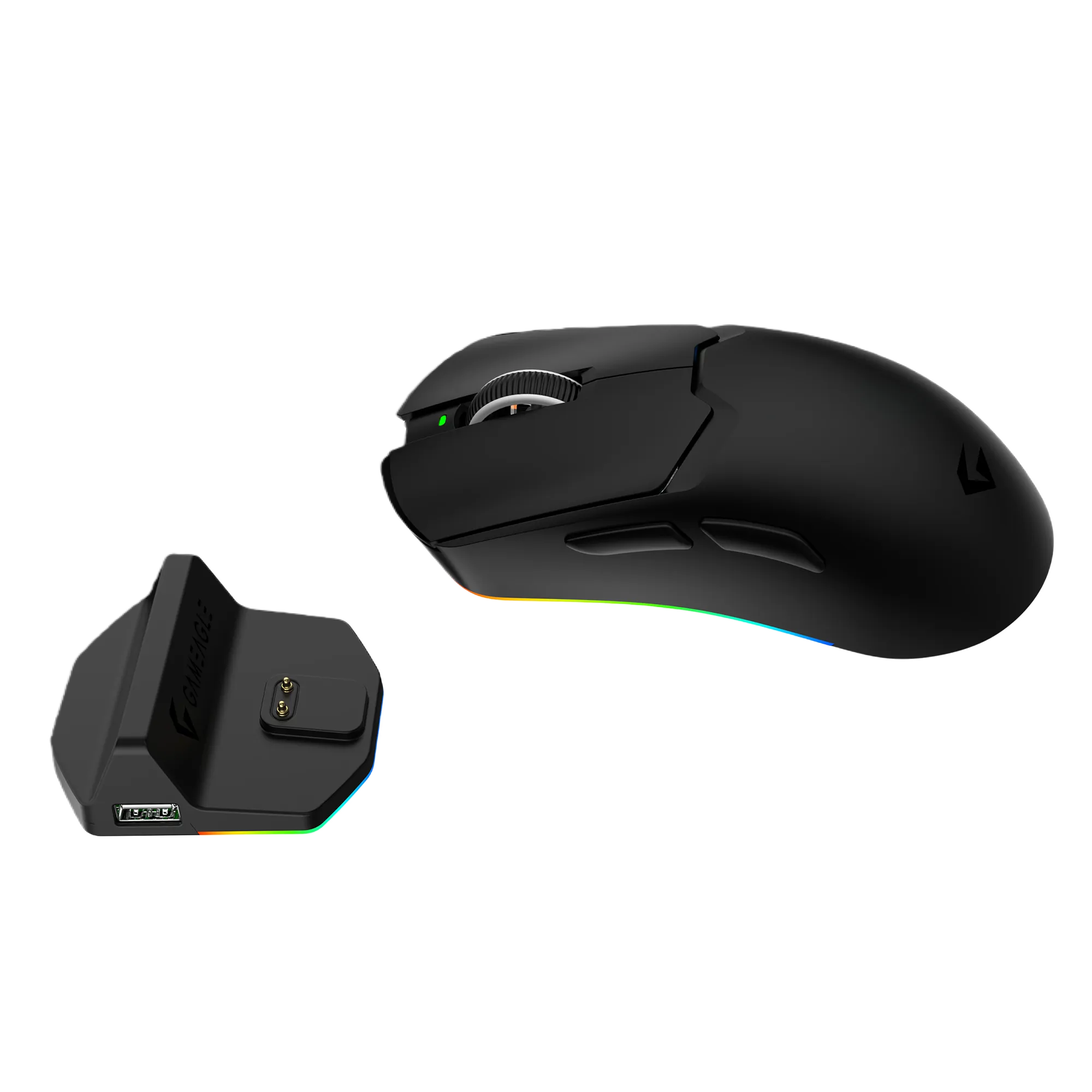 Tracker Pro RGB Kablosuz 69gr 1KHz 12000DPI Oyuncu Mouse Siyah thumbnail 6