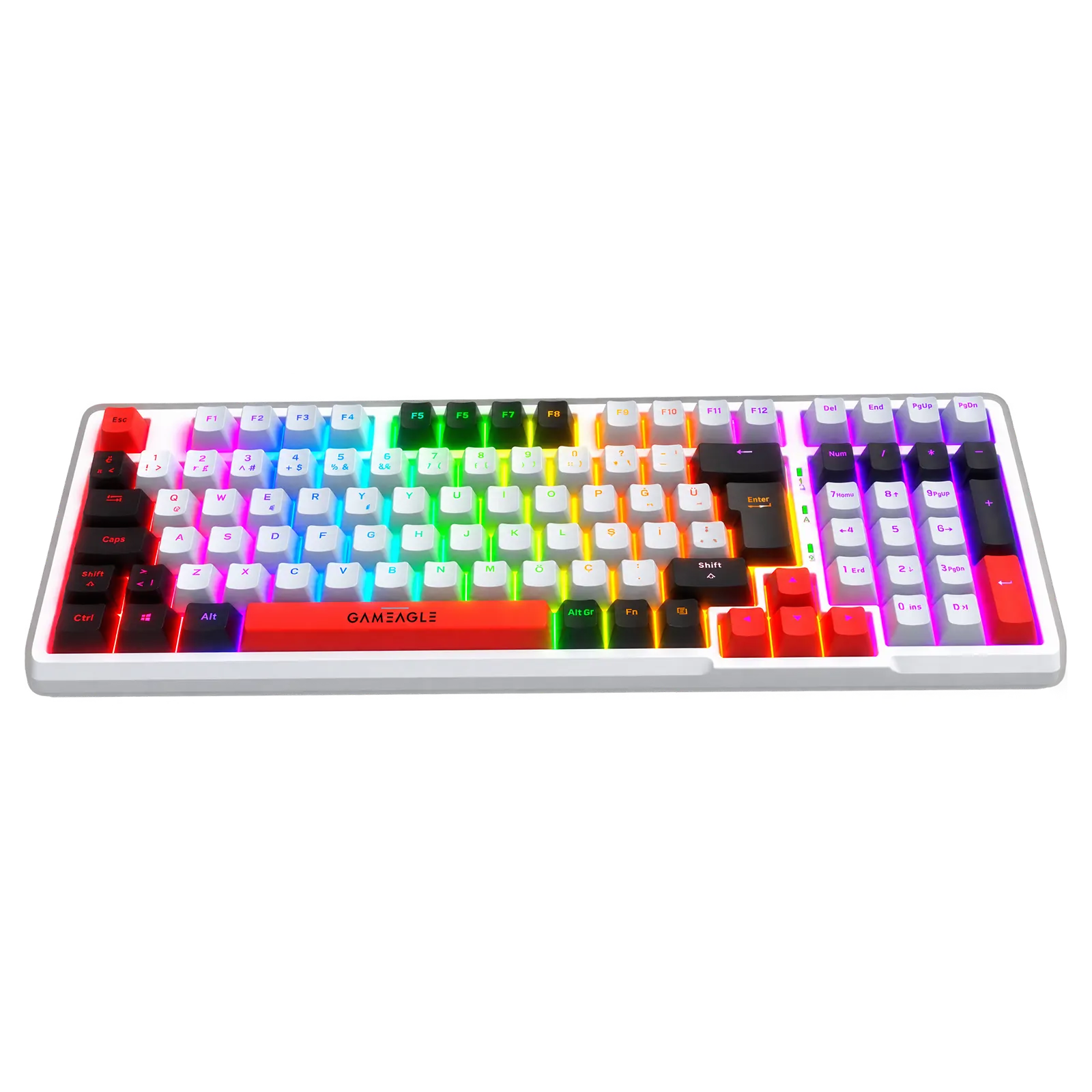 Troya Rgb Kablosuz 3 Mod Mekanik Oyuncu Klavyesi Mix V1 thumbnail 2