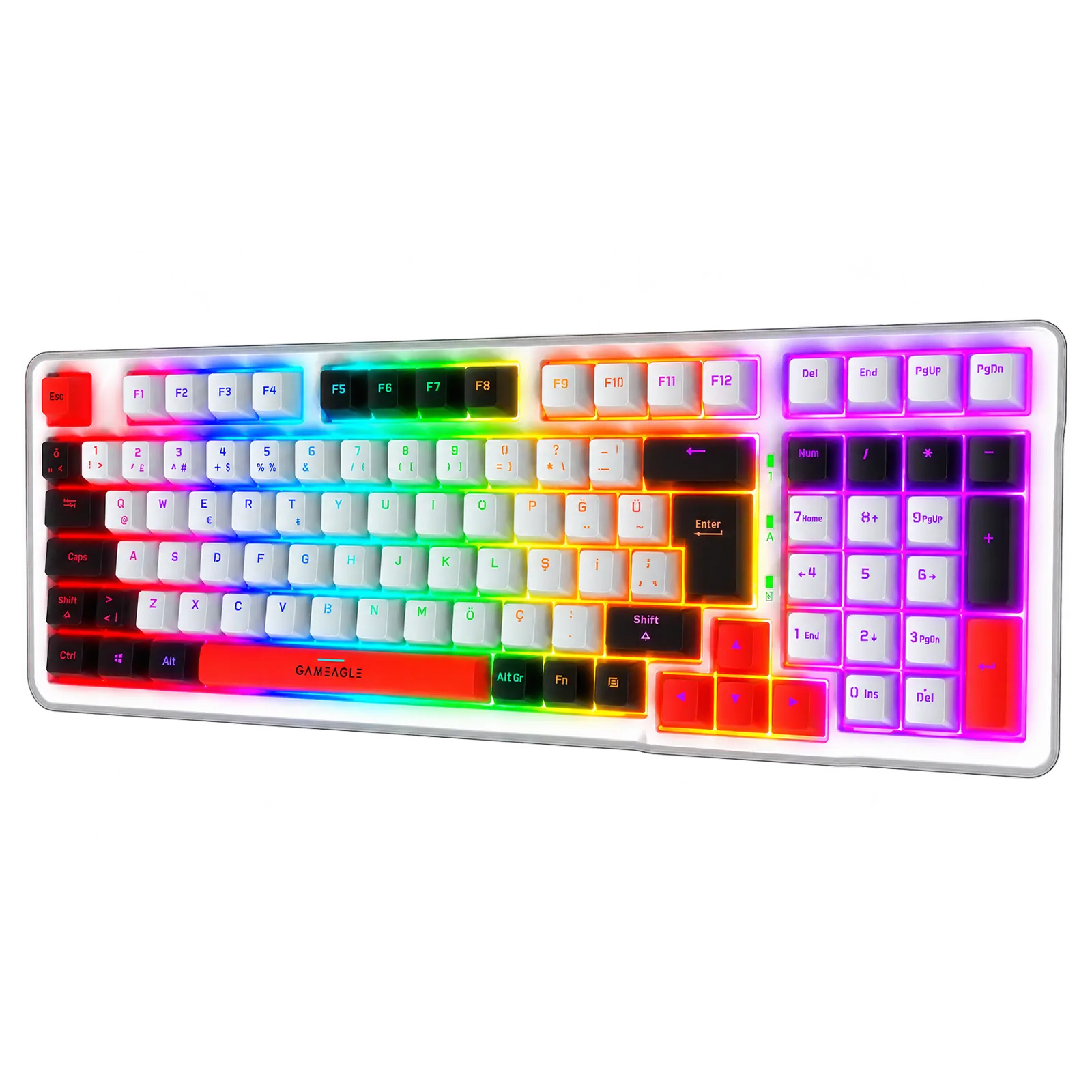 Troya Rgb Kablosuz 3 Mod Mekanik Oyuncu Klavyesi Mix V1 thumbnail 3